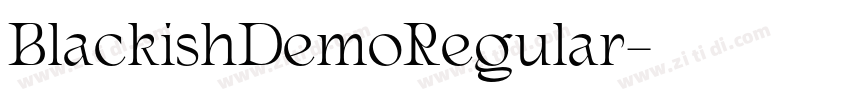 BlackishDemoRegular字体转换