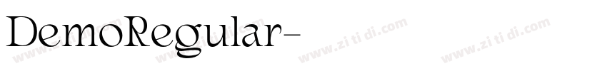 DemoRegular字体转换