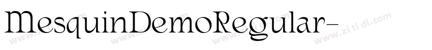 MesquinDemoRegular字体转换