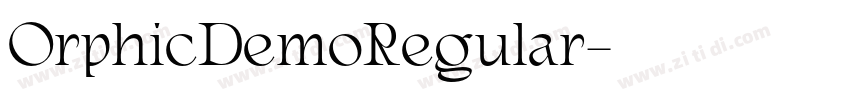 OrphicDemoRegular字体转换 OrphicDemoRegular字体转换
