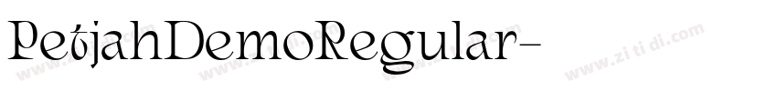 PetjahDemoRegular字体转换
