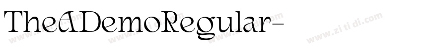 TheADemoRegular字体转换