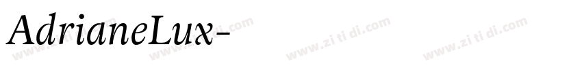 AdrianeLux字体转换