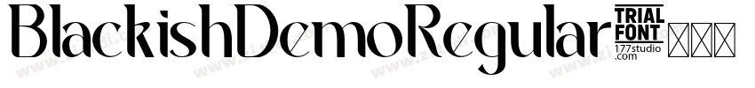 BlackishDemoRegular字体转换
