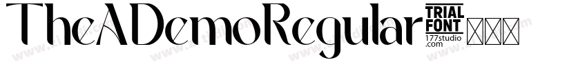 TheADemoRegular字体转换