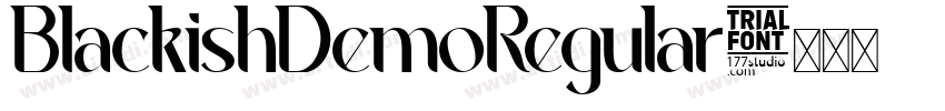 BlackishDemoRegular字体转换