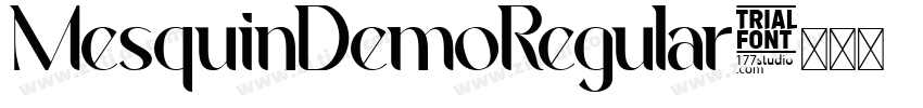 MesquinDemoRegular字体转换