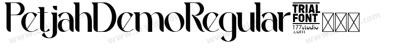 PetjahDemoRegular字体转换