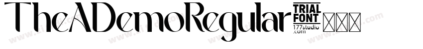TheADemoRegular字体转换