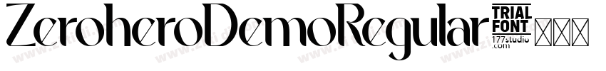 ZeroheroDemoRegular字体转换