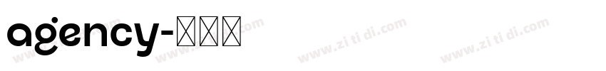 agency字体转换
