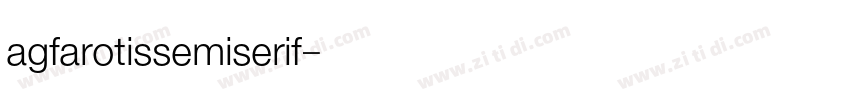 agfarotissemiserif字体转换