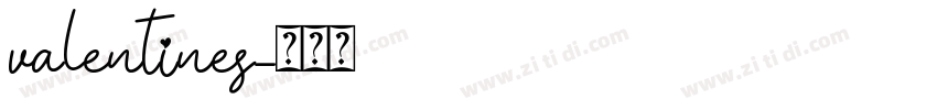 valentines字体转换