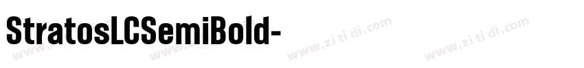 StratosLCSemiBold字体转换