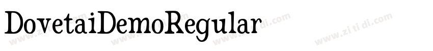 DovetaiDemoRegular字体转换