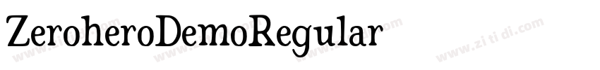 ZeroheroDemoRegular字体转换