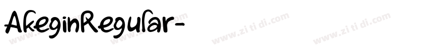 AkeginRegular字体转换