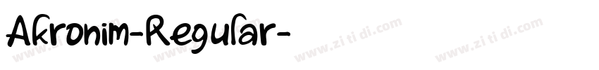Akronim-Regular字体转换 Akronim-Regular字体转换