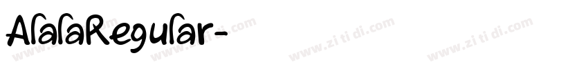 AlalaRegular字体转换