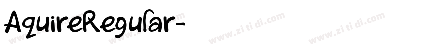 AquireRegular字体转换