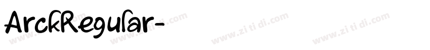 ArckRegular字体转换