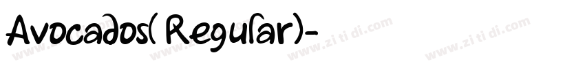 Avocados(Regular)字体转换