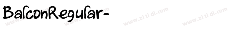 BalconRegular字体转换