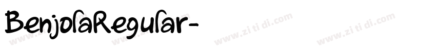 BenjolaRegular字体转换