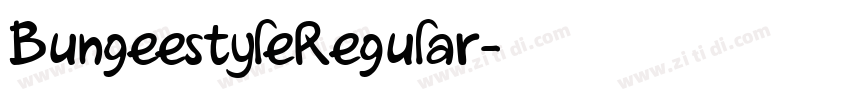 BungeestyleRegular字体转换
