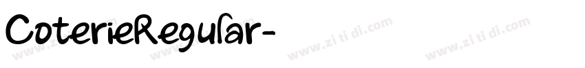 CoterieRegular字体转换 CoterieRegular字体转换