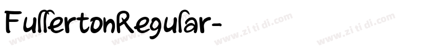 FullertonRegular字体转换