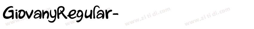 GiovanyRegular字体转换