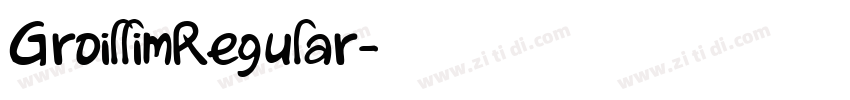 GroillimRegular字体转换