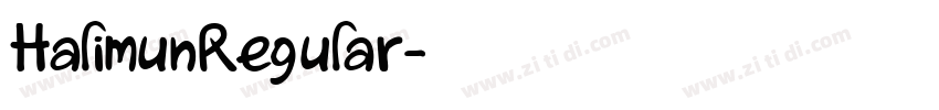 HalimunRegular字体转换