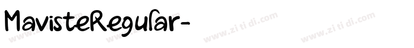 MavisteRegular字体转换