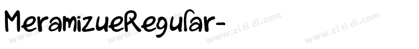 MeramizueRegular字体转换