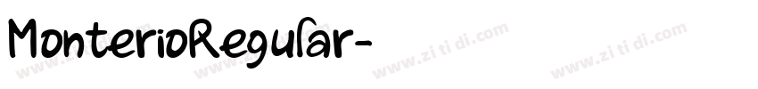 MonterioRegular字体转换