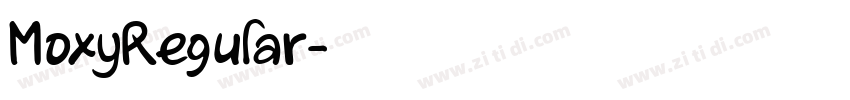 MoxyRegular字体转换