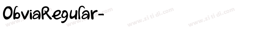 ObviaRegular字体转换