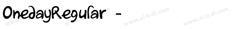OnedayRegular◆字体转换