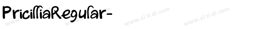 PricilliaRegular字体转换