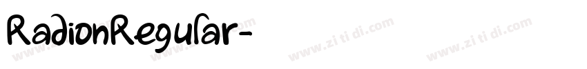 RadionRegular字体转换
