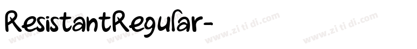 ResistantRegular字体转换