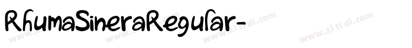 RhumaSineraRegular字体转换