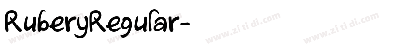 RuberyRegular字体转换
