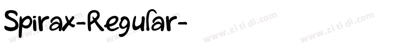 Spirax-Regular字体转换
