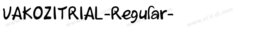 VAKOZITRIAL-Regular字体转换