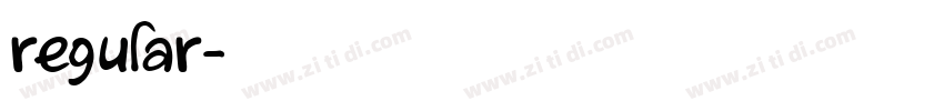 regular字体转换