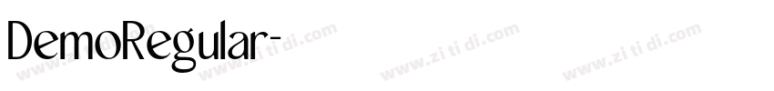 DemoRegular字体转换