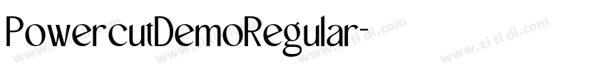 PowercutDemoRegular字体转换